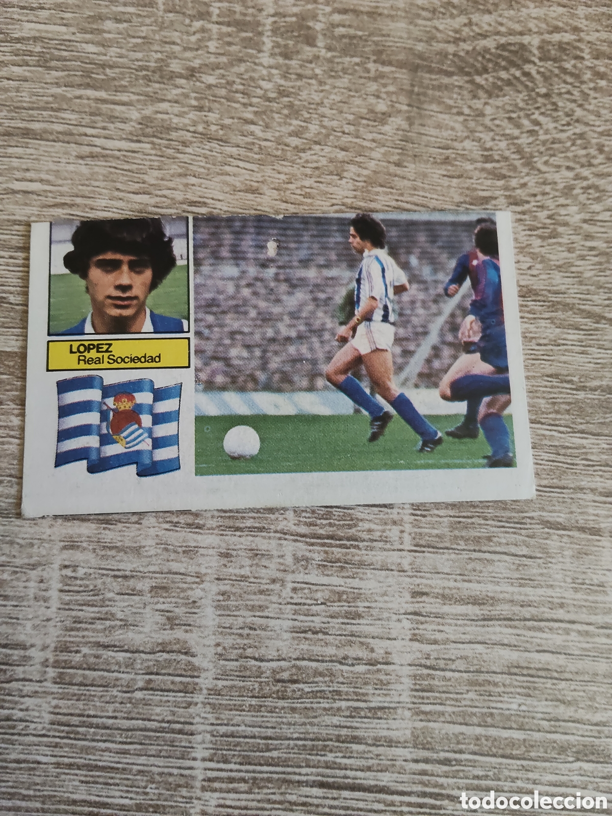 Cromos de F&uacute;tbol: L&oacute;pez Ufarte Real Sociedad versi&oacute;n err&oacute;nea liga 1982 1983 82 83 ediciones este