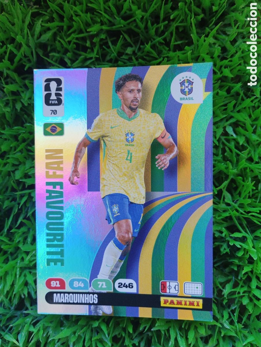 Cromos de F&uacute;tbol: Marquinhos Brasil FAN FAVOURITE Adrenalyn XL Mundial 2026 # 70