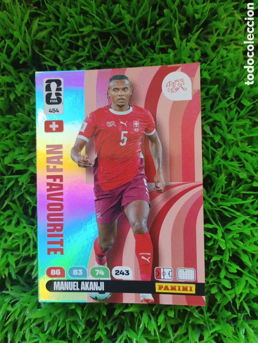 Cromos de F&uacute;tbol: Akanji Suiza FAN FAVOURITE Adrenalyn XL Mundial 2026 # 454