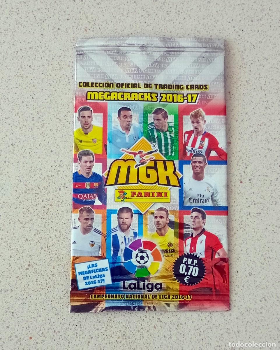 Cromos de F&uacute;tbol: Sobre vac&iacute;o Panini Megacracks 2016‑17 &bull; Messi y Cristiano &bull; &Eacute;poca dorada de LaLiga