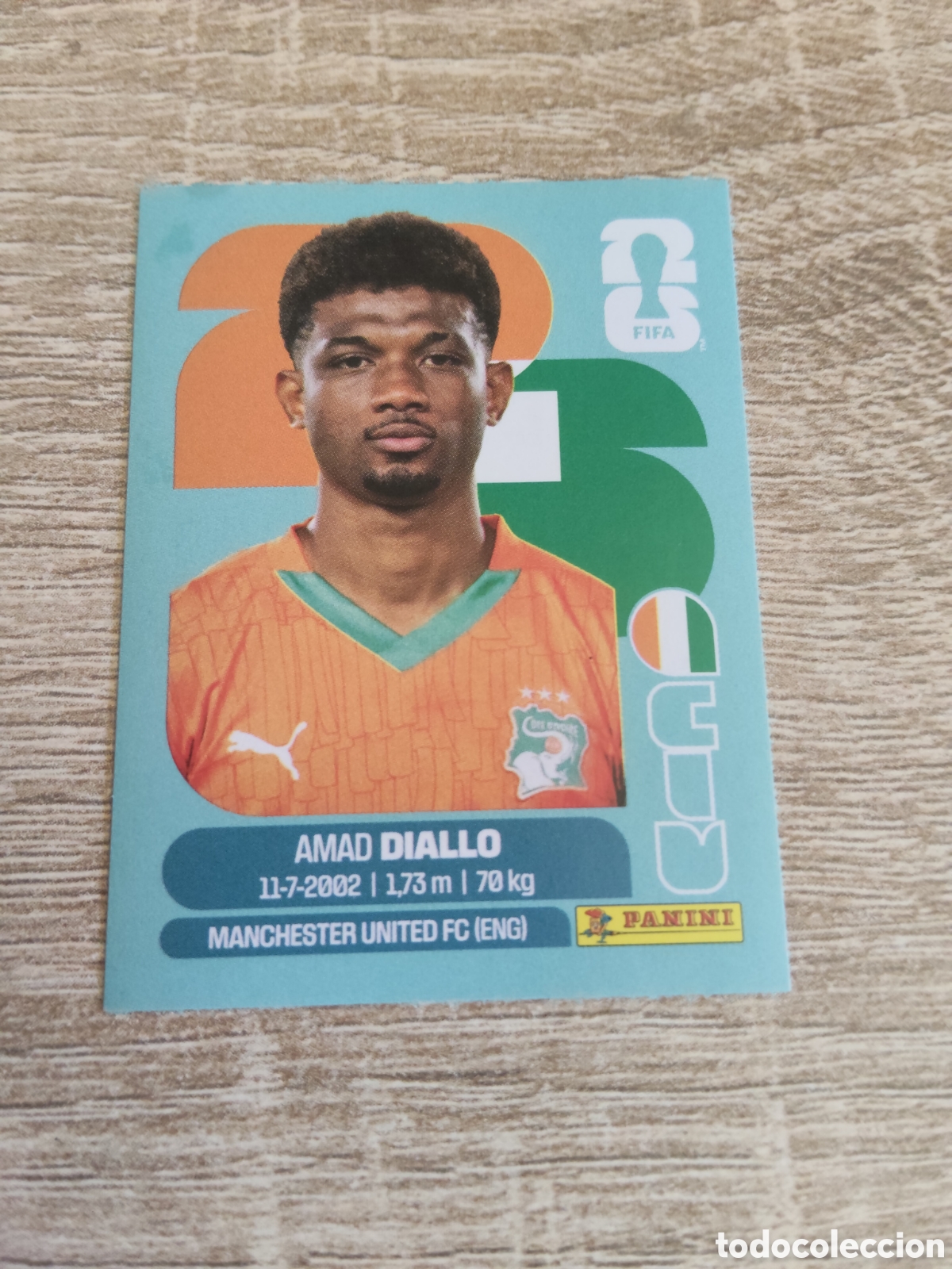 Cromos de F&uacute;tbol: Panini mundial 2026 CIV 15 Amad Diallo Costa de Marfil