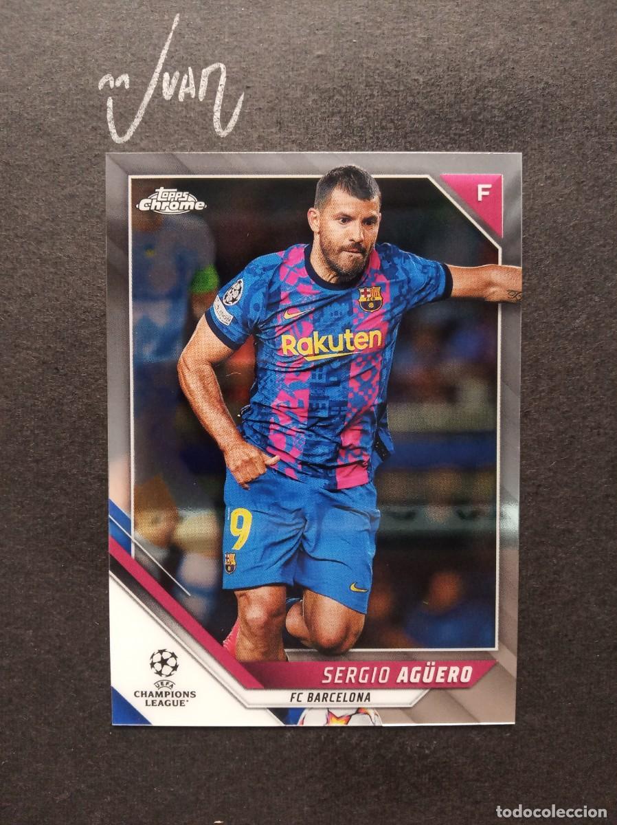 Cromos de F&uacute;tbol: N&ordm; 39 KUN AGUERO FC BARCELONA ARGENTINA ⚽ TOPPS &reg; CHROME UCL UEFA CHAMPIONS 2021 2022 21 22 NUEVO