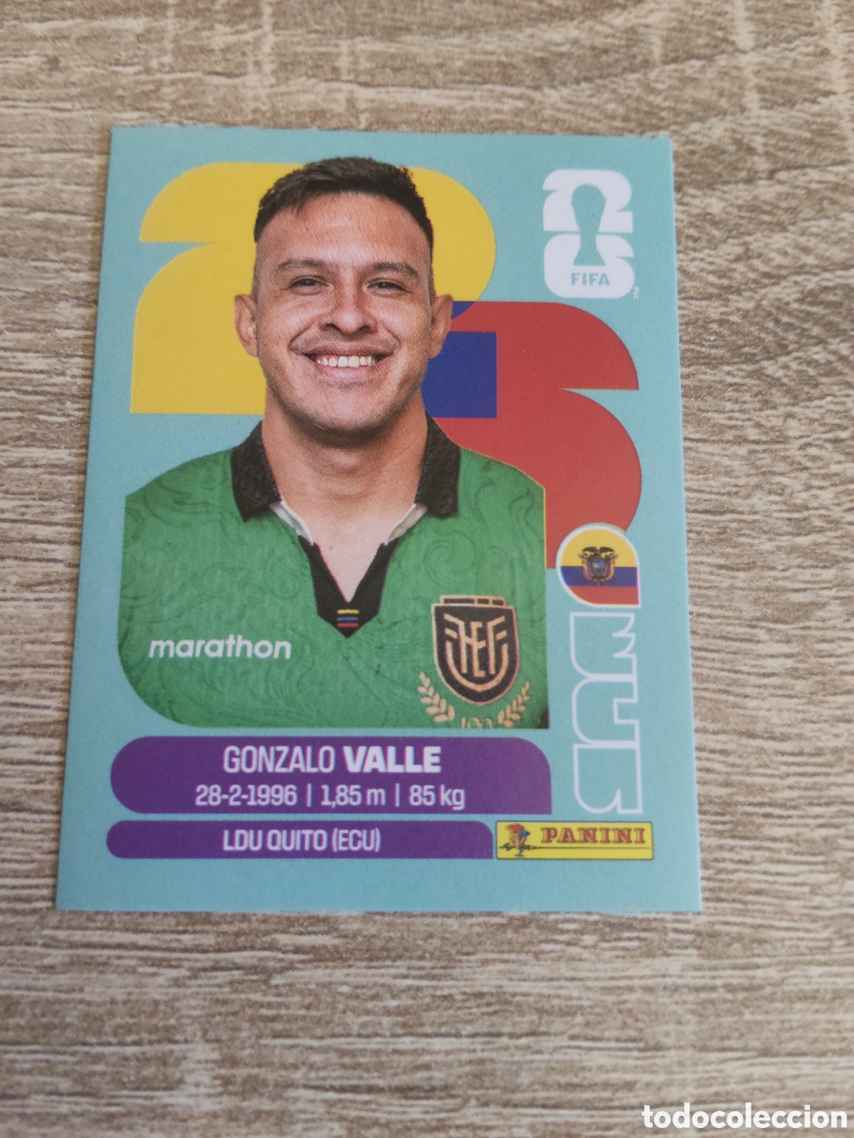Cromos de F&uacute;tbol: Panini mundial 2026 ECU 3 Gonzalo Valle Ecuador