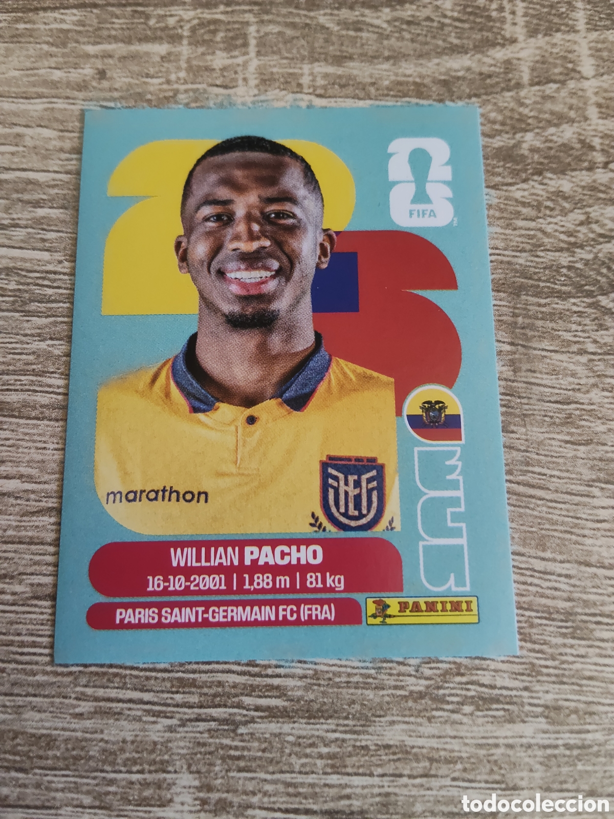 Cromos de F&uacute;tbol: Panini mundial 2026 ECU 6 Willian Pacho Ecuador