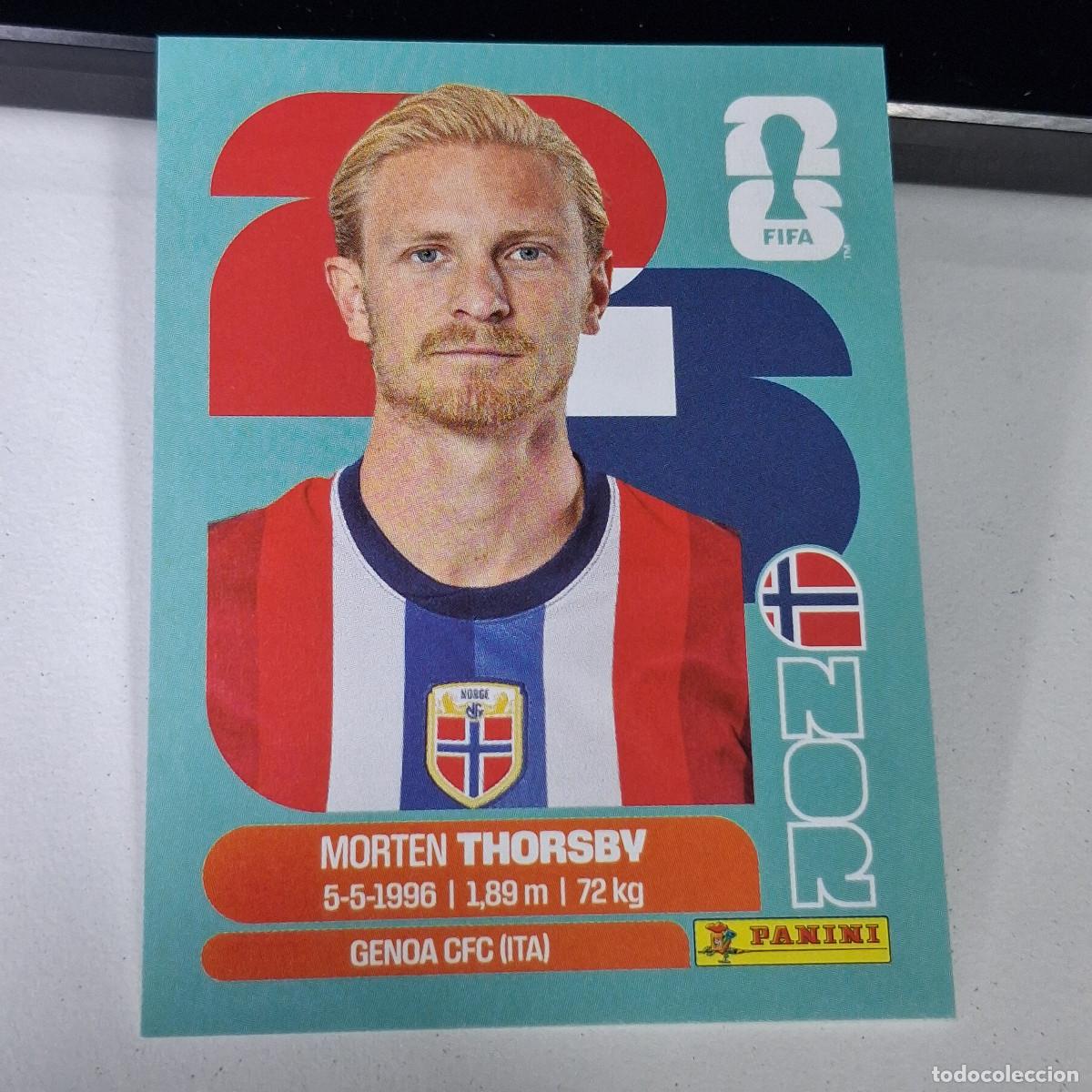 Cromos de F&uacute;tbol: B1 NOR9 MORTEN THORSBY 9 NORUEGA NORWAY NOR MUNDIAL FIFA WORLD CUP 2026 STICKER PANINI