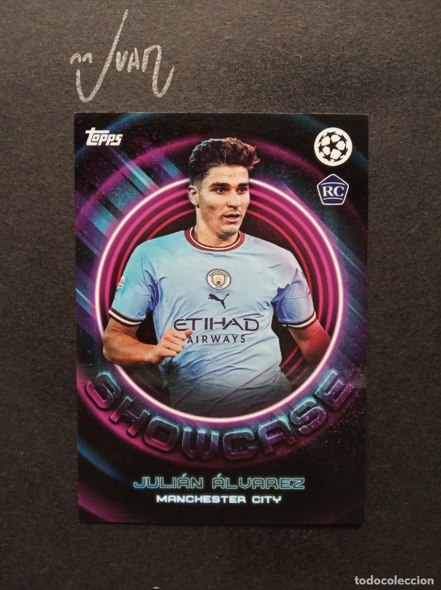Football Stickers: ROOKIE JULIAN ALVAREZ MANCHESTER CITY ATLETICO MADRID 25 26 ⚽ TOPPS &reg; SHOWTIME 2023 2024 23 24