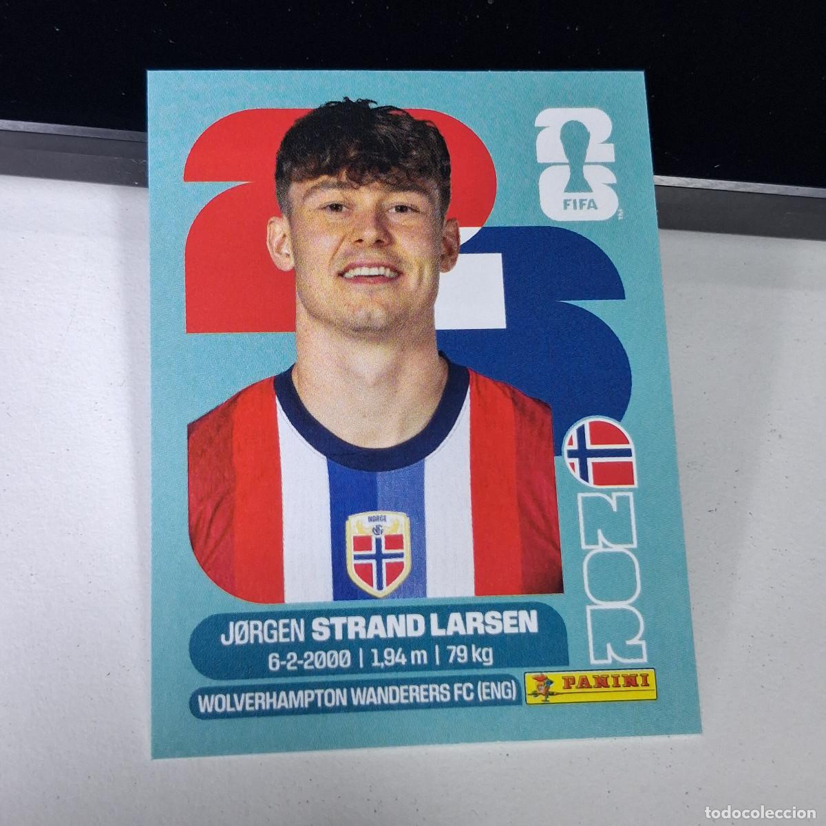 Fu&szlig;ball-Sticker: B1 NOR18 J&Oslash;RGEN STRAND LARSEN 18 NORUEGA NORWAY NOR MUNDIAL FIFA WORLD CUP 2026 STICKER PANINI