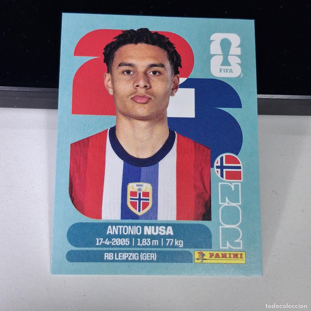 Football Stickers: B1 NOR 19 NOR19 ANTONIO NUSA NORUEGA NORWAY NOR MUNDIAL FIFA WORLD CUP 2026 STICKER PANINI