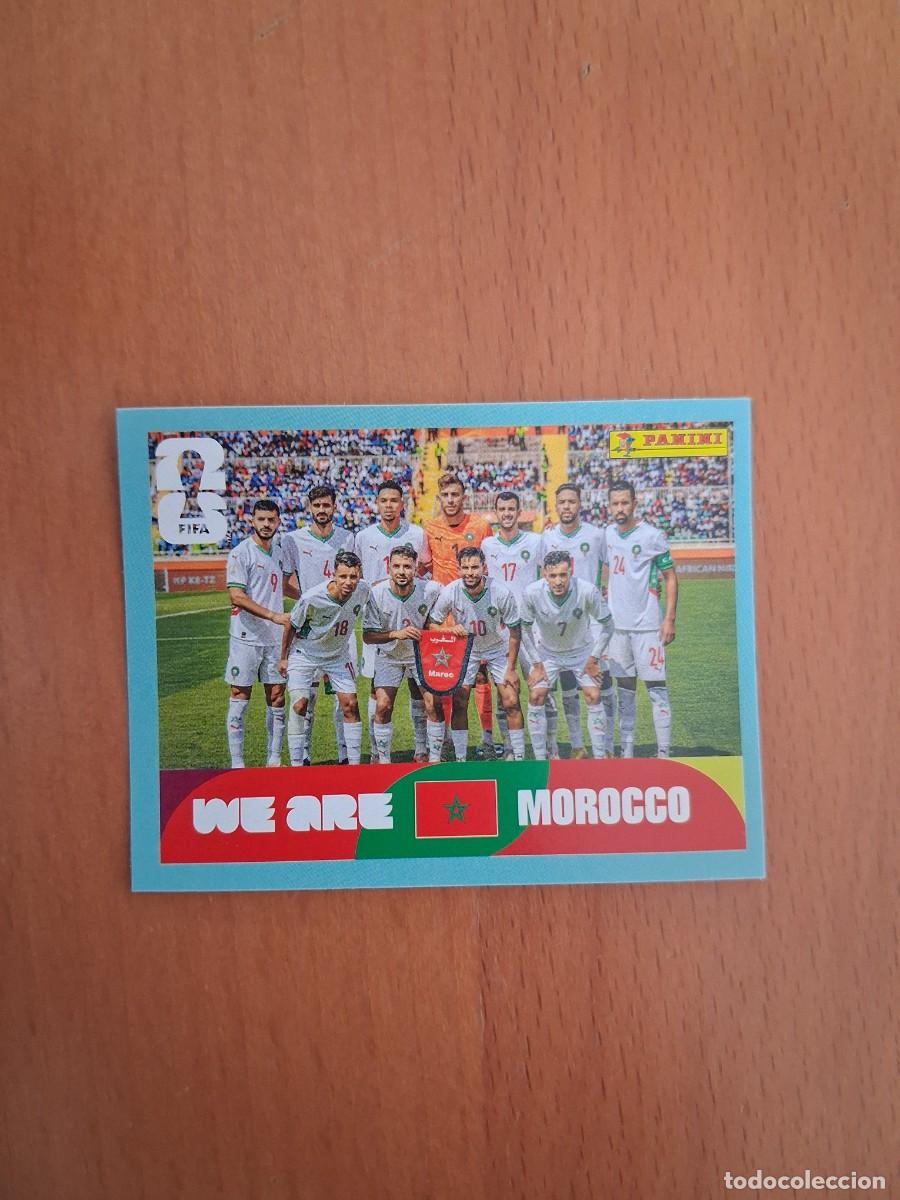 Cromos de F&uacute;tbol: Fifa World Cup 26 Mundial 2026 MAR 13 Marruecos Foto de Equipo Plantilla Alineacion
