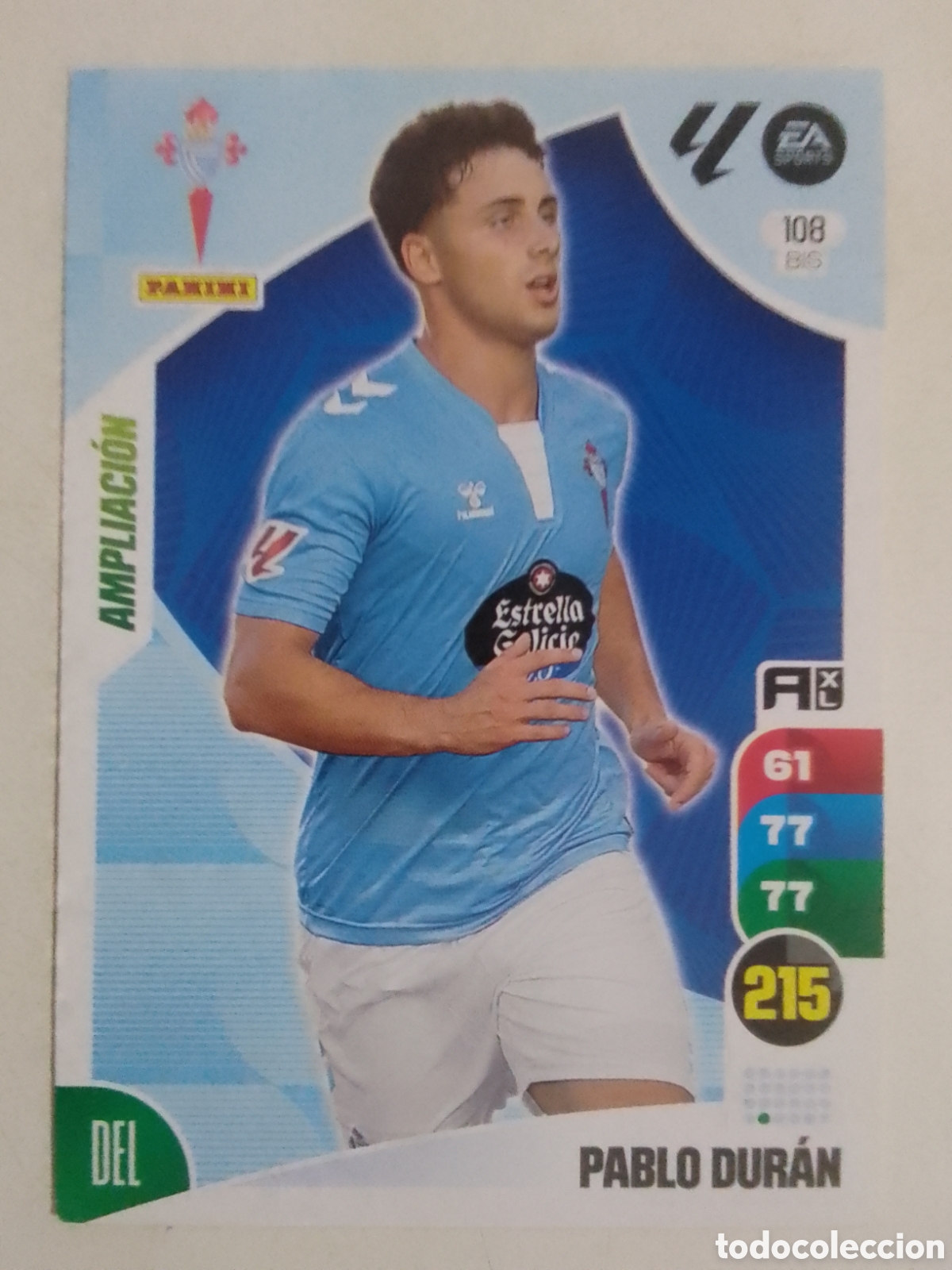Cromos de F&uacute;tbol: Adrenalyn XL 2024-25 n&deg; 108 BIS Pablo Dur&aacute;n &bull; Celta. AMPLIACI&Oacute;N.