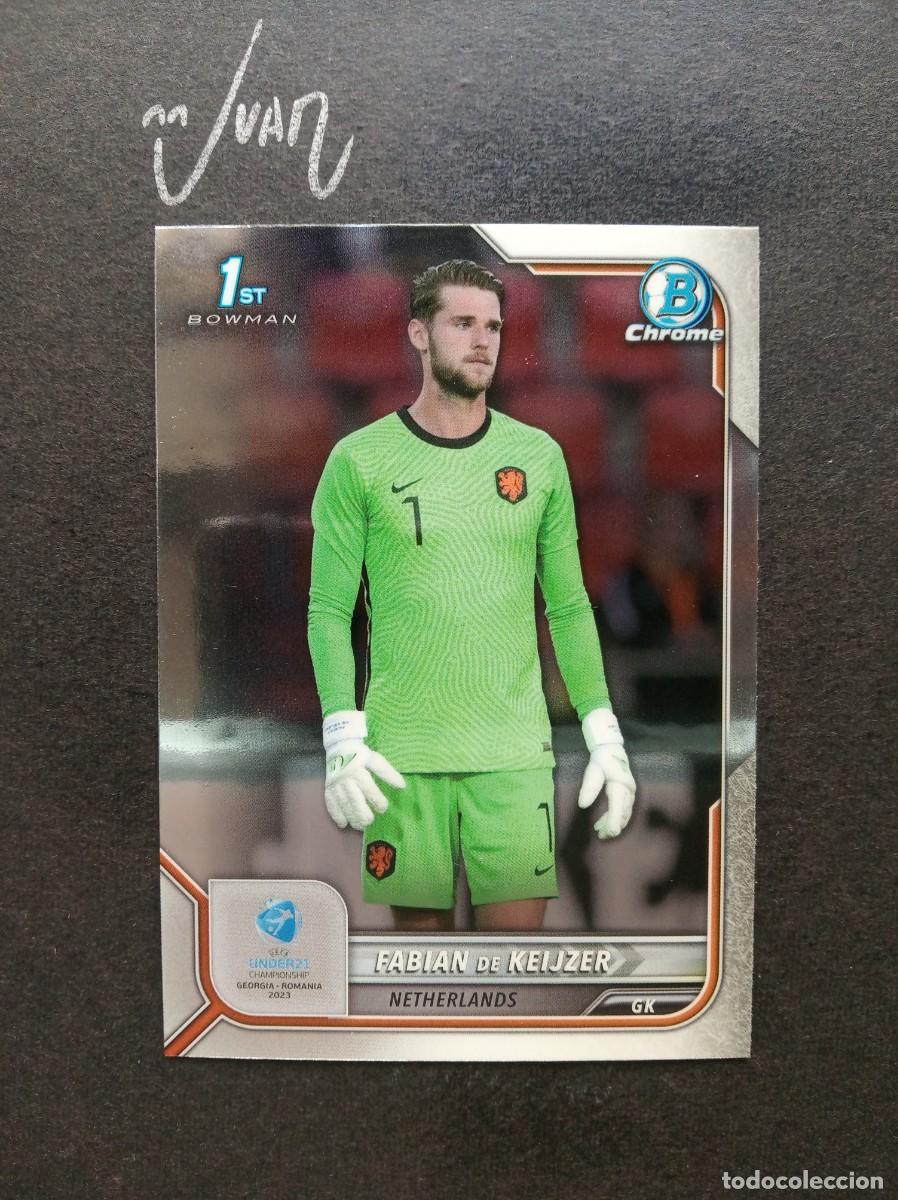 Football Stickers: 34 KEIJZER NETHERLANDS UTRECHT HERACLES ALMELO ⚽ TOPPS &reg; 1ST BOWMAN CHROME UEFA UNDER 21 2023 NUEVO