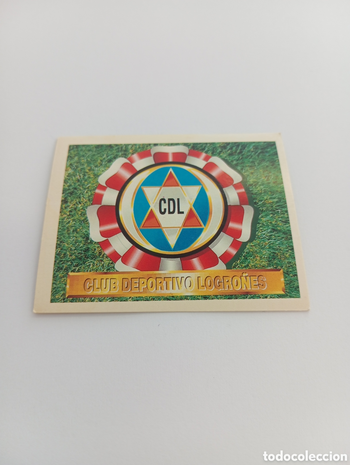 Figurine di Calcio: ESCUDO Logro&ntilde;&eacute;s Liga Este 1994 1995 NUEVO SIN PEGAR PANINI 94 95