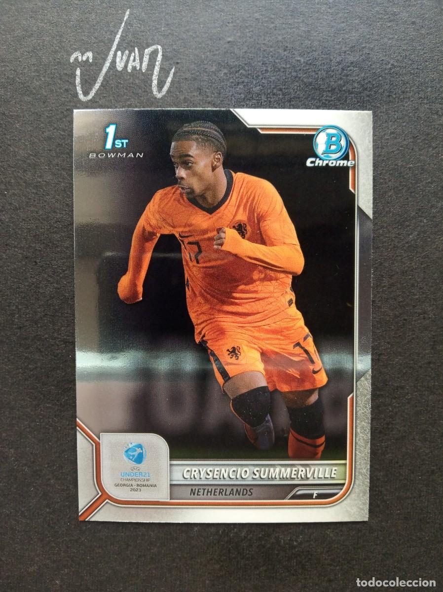 Fu&szlig;ball-Sticker: N&ordm; 82 SUMMERVILLE NETHERLANDS WEST HAM UNITED ⚽ TOPPS &reg; 1ST BOWMAN CHROME UEFA UNDER 21 2023 NUEVO