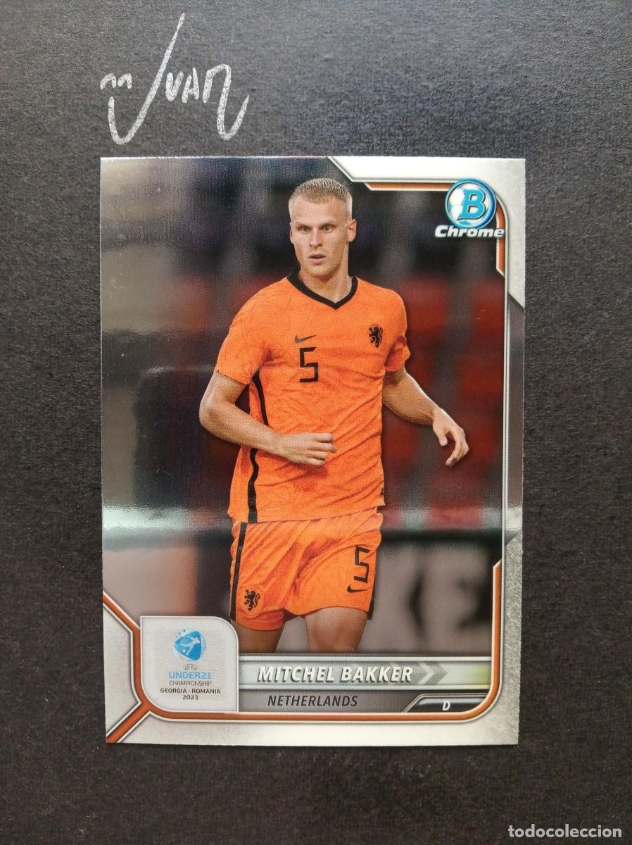 Cartes &agrave; collectionner de Football: N&ordm; 146 MITCHEL BAKKER NETHERLANDS PSG ATALANTA ⚽ TOPPS &reg; 1ST BOWMAN CHROME UEFA UNDER 21 2023 NUEVO