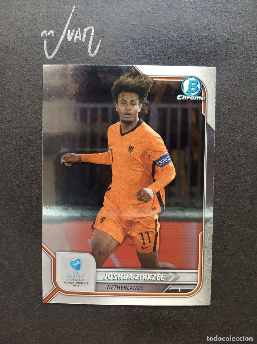 Cromos de Futebol: N&ordm; 149 JOSHUA ZIRKZEE NETHERLANDS MANCHESTER UNITED ⚽ TOPPS &reg; 1ST BOWMAN CHROME UEFA UNDER 21 2023