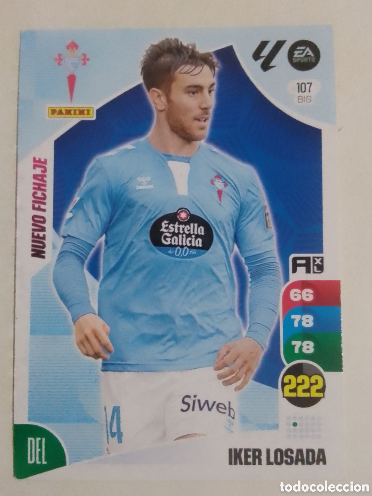Cromos de F&uacute;tbol: Adrenalyn XL 2024-25 n&deg; 107 BIS Iker Losada &bull; Celta. NUEVO FICHAJE.