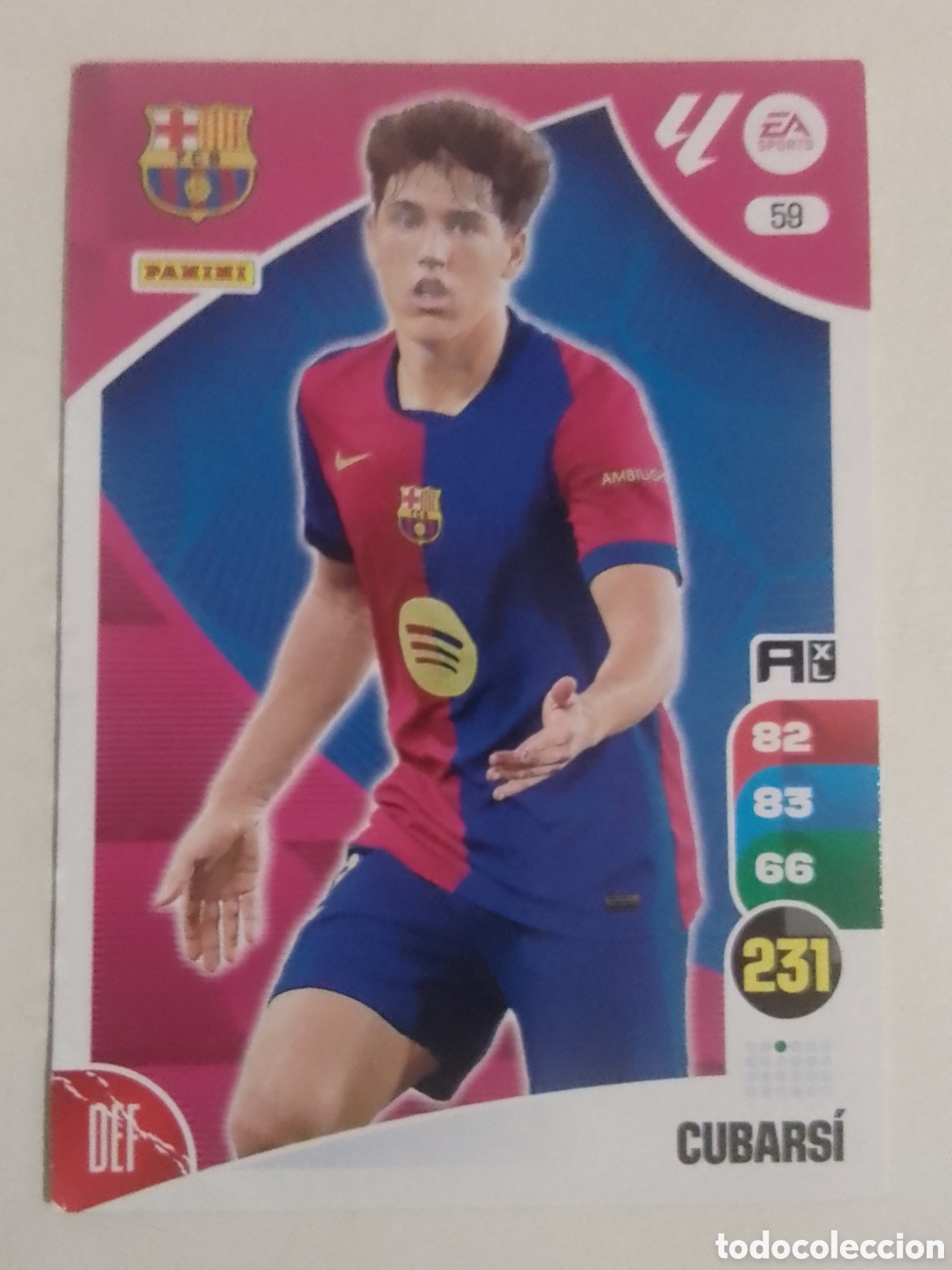 Cromos de F&uacute;tbol: Adrenalyn XL 2024-25 n&deg; 59 Cubars&iacute; &bull; Barcelona.