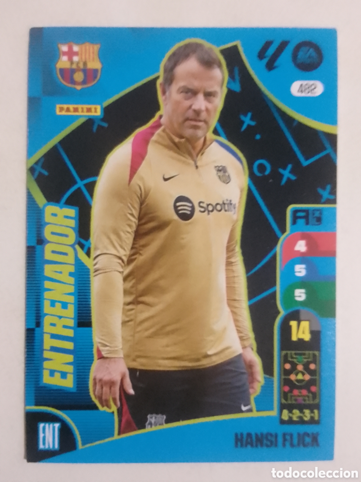 Cromos de F&uacute;tbol: Adrenalyn XL 2024-25 n&deg; 482 Hansi Flick &bull; Barcelona.