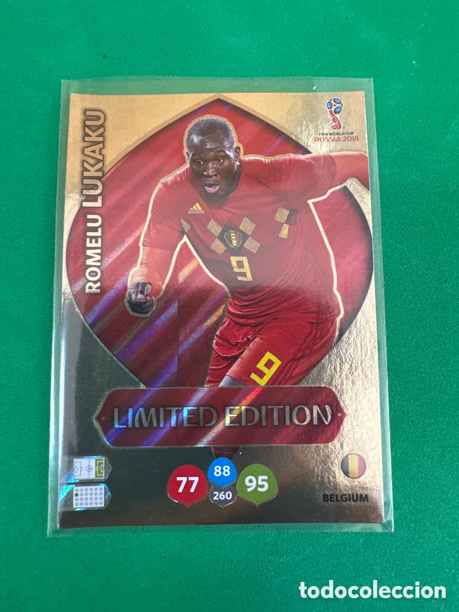 Fu&szlig;ball-Sticker: LUKAKU (BELGICA) LIMITED EDITION ADRENALYN MUNDIAL RUSIA 2018 TRADING CARD PANINI