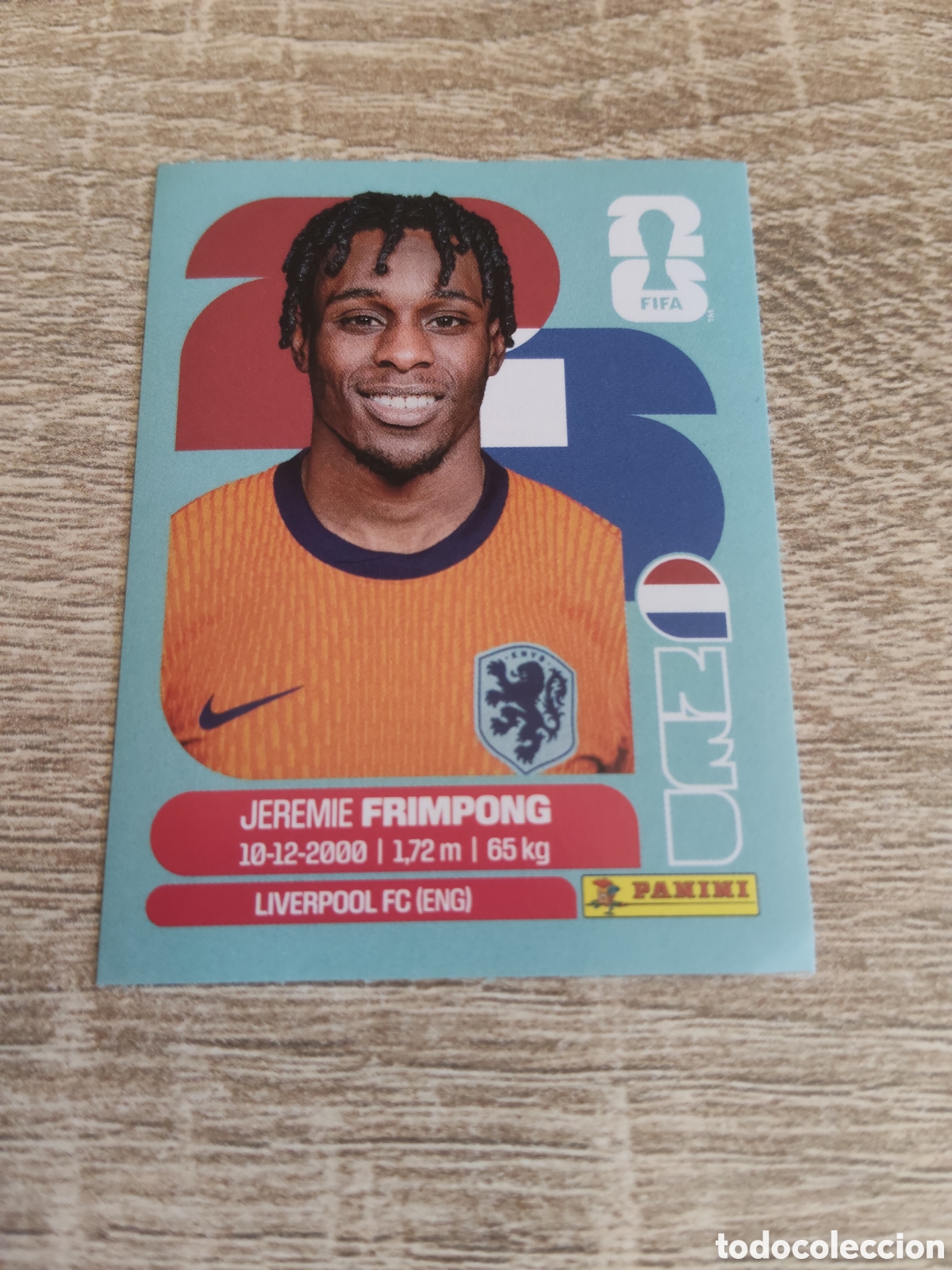 Cromos de F&uacute;tbol: Panini mundial 2026 NED 8 Jeremie Frimpong Holanda