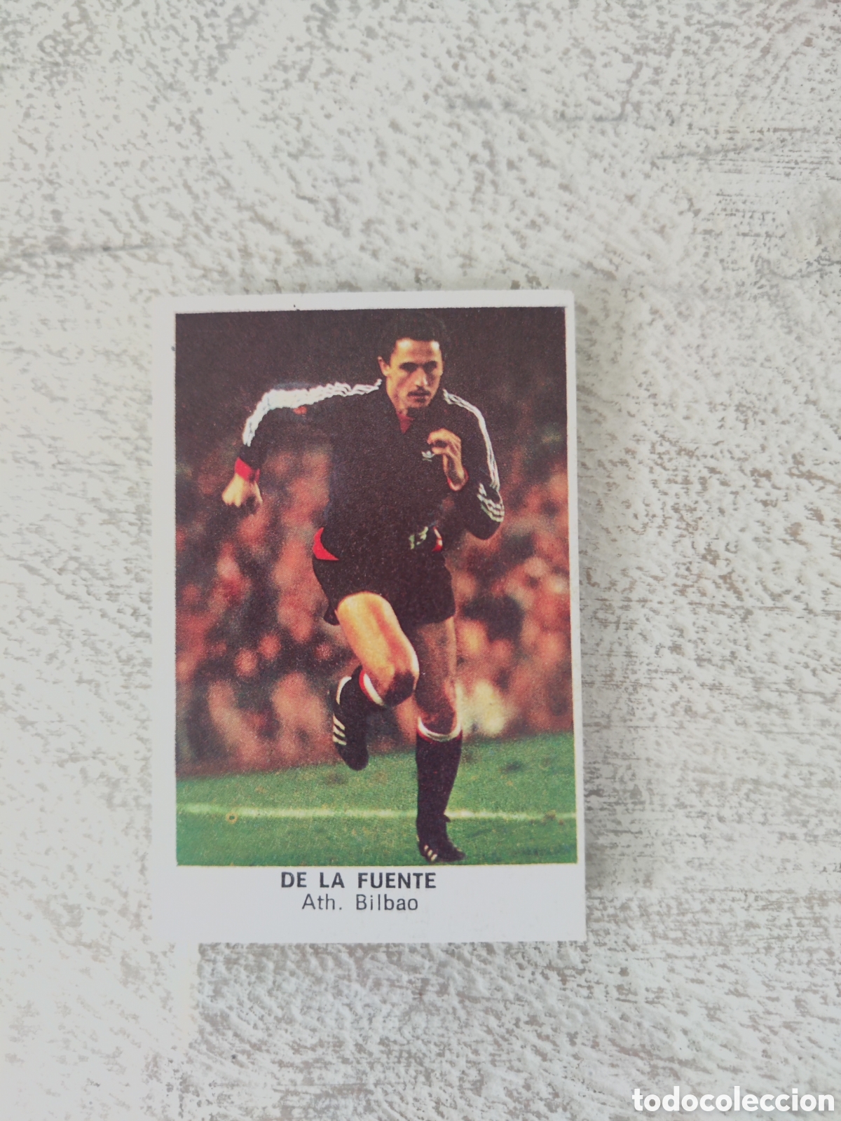 Cromos de F&uacute;tbol: Cano 83 84 trasera cropan sin pegar buen estado Athletic Bilbao De la Fuente camiseta azul