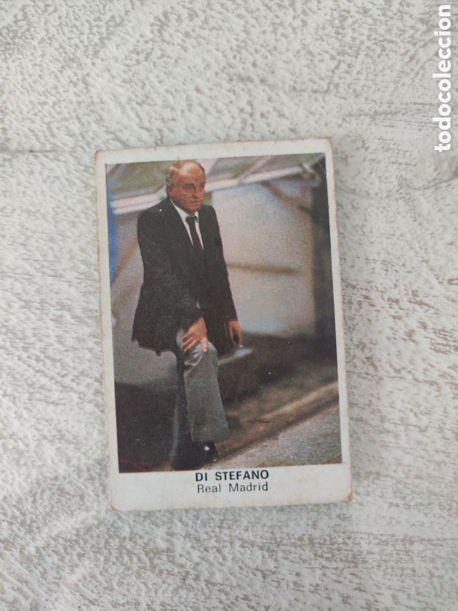 Cromos de F&uacute;tbol: Cano 83 84 trasera cropan sin pegar Real Madrid entrenador Di Stefano