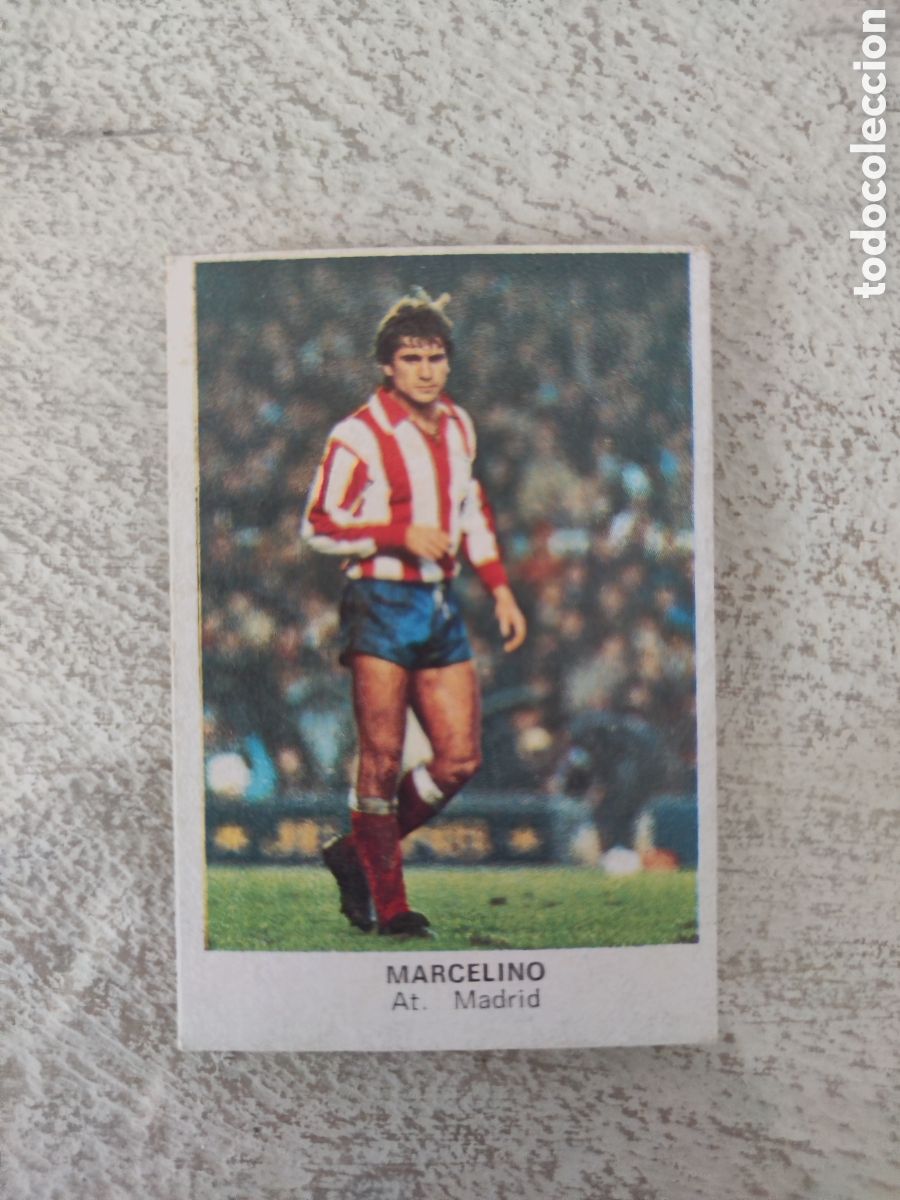 Football Stickers: Cano 83 84 trasera cropan sin pegar buen estado Atl&eacute;tico Madrid Marcelino