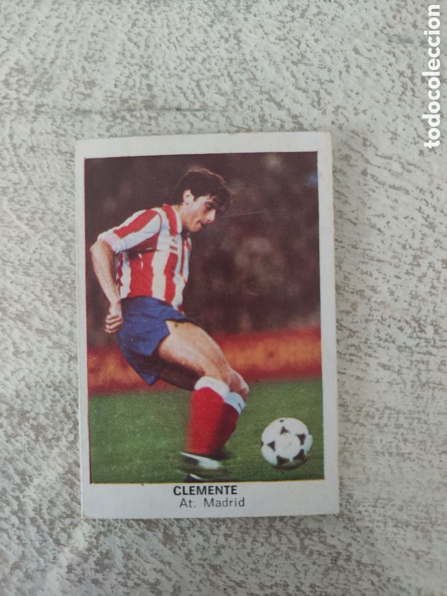 Football Stickers: Cano 83 84 trasera cropan sin pegar buen estado Atl&eacute;tico Madrid Clemente