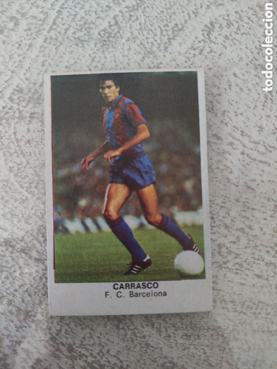 Football Stickers: Cano 83 84 trasera cropan sin pegar buen estado Barcelona Carrasco