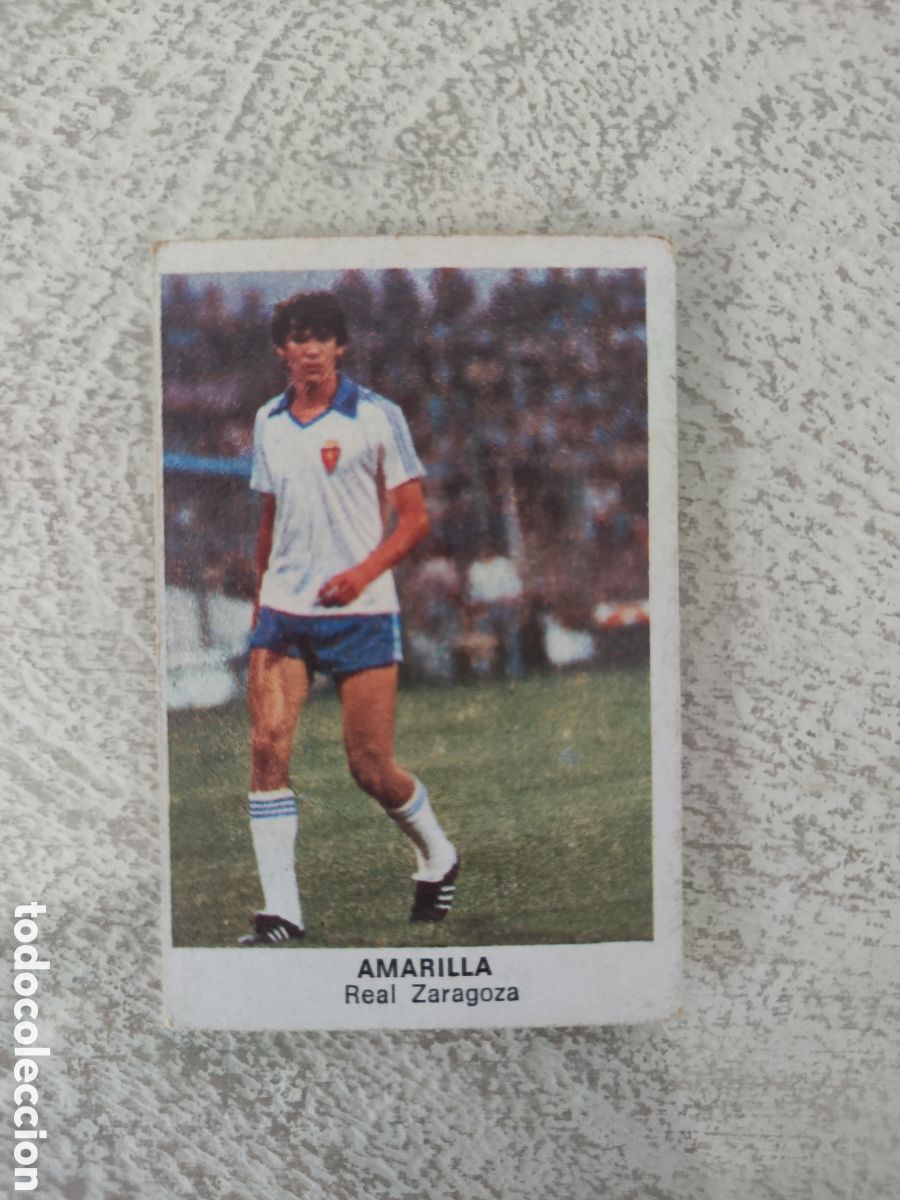 Football Stickers: Cano 83 84 trasera cropan sin pegar buen estado Zaragoza Amarilla