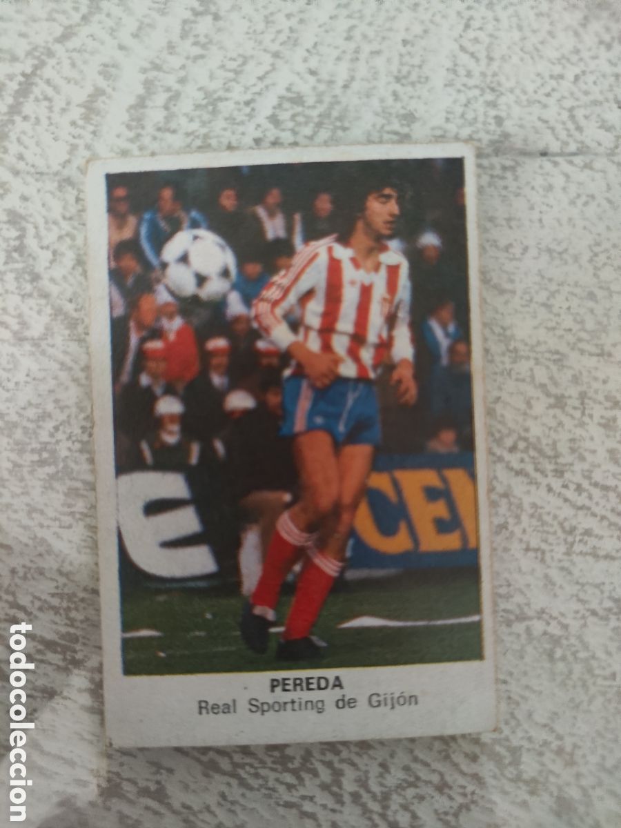 Figurine di Calcio: Cano 83 84 trasera cropan sin pegar buen estado Sporting Gij&oacute;n Pereda