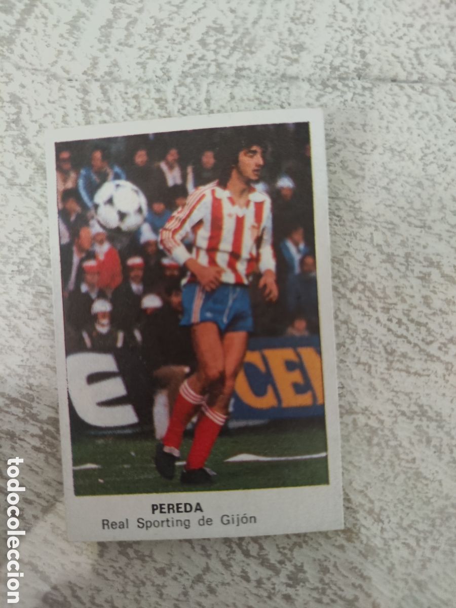 Figurine di Calcio: Cano 83 84 trasera cropan sin pegar buen estado Sporting Gij&oacute;n Pereda