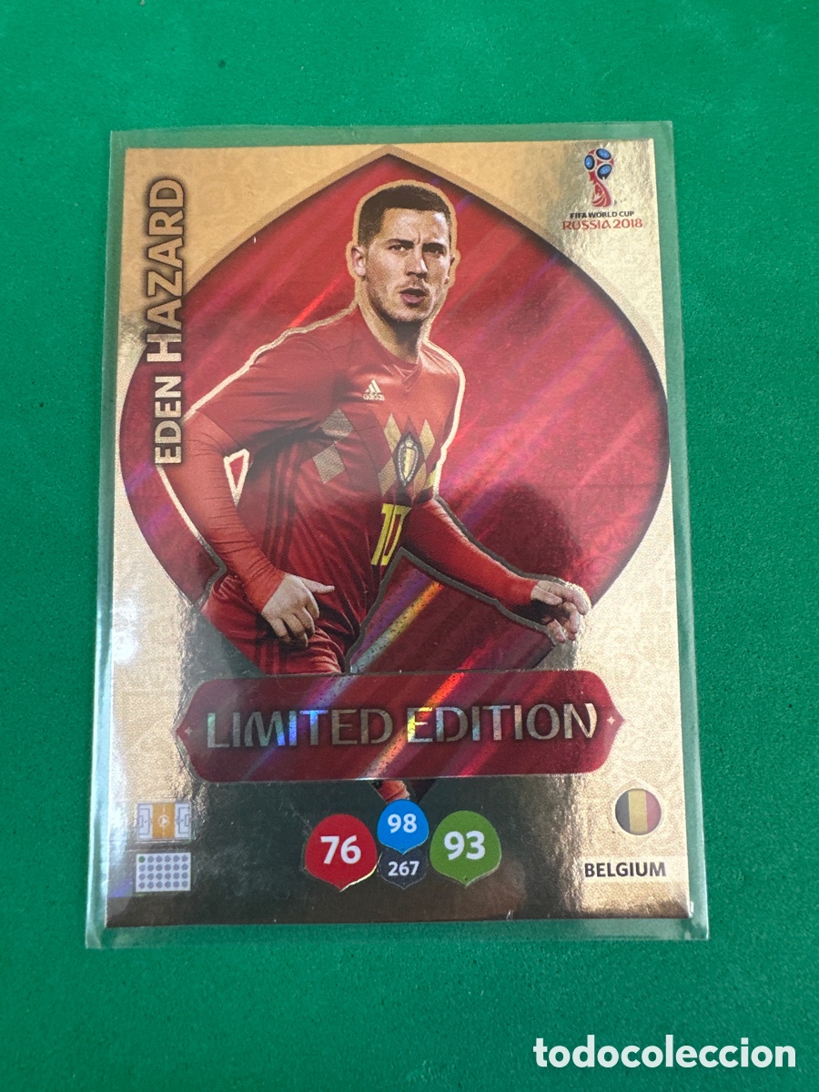 Cromos de F&uacute;tbol: HAZARD (BELGICA) LIMITED EDITION ADRENALYN MUNDIAL RUSIA 2018 TRADING CARD PANINI