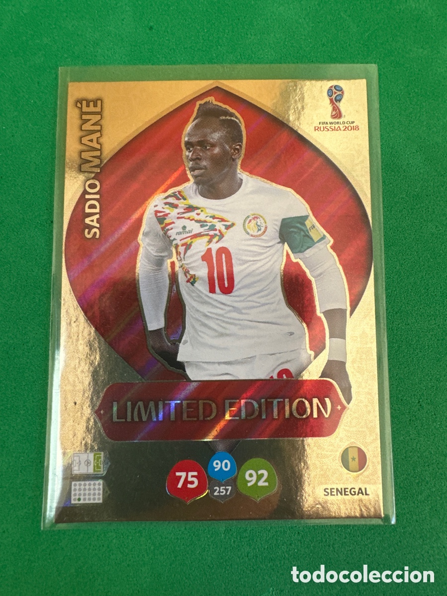 Cromos de F&uacute;tbol: MAN&Eacute; (SENEGAL) LIMITED EDITION ADRENALYN MUNDIAL RUSIA 2018 TRADING CARD PANINI