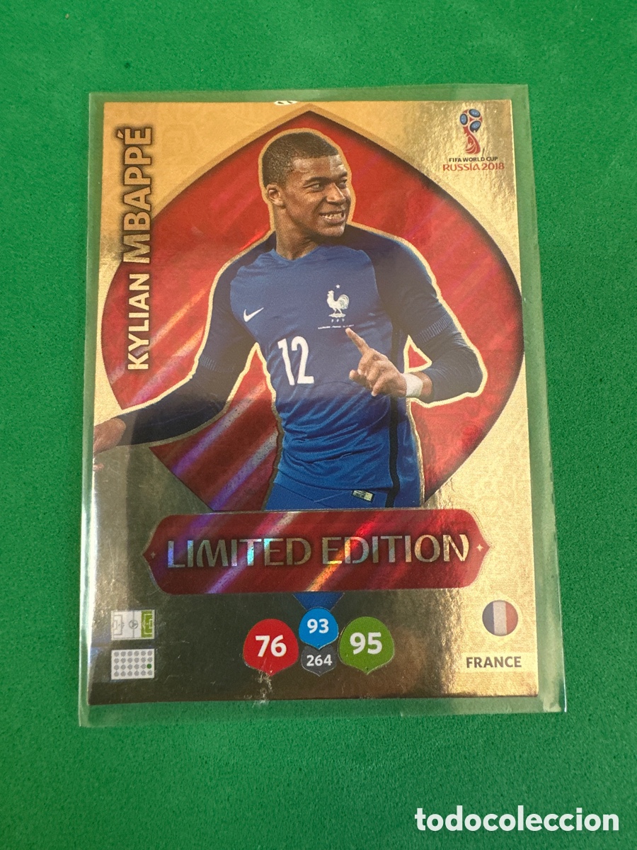 Cromos de Futebol: MBAPP&Eacute; (FRANCIA) LIMITED EDITION ADRENALYN MUNDIAL RUSIA 2018 TRADING CARD PANINI