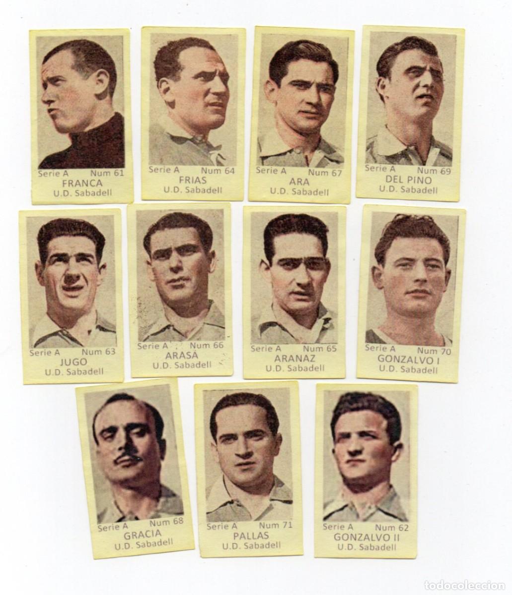Cromos de F&uacute;tbol: SABADELL 1944,DE AZAFRANES EL LABRADOR,
