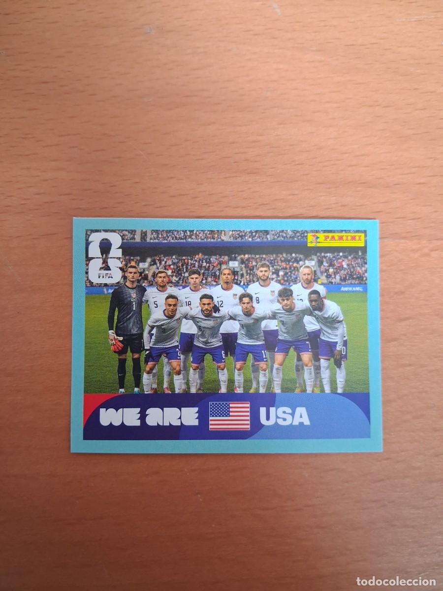 Cromos de F&uacute;tbol: Fifa World Cup 26 Mundial 2026 USA 13 Estados Unidos Foto de Equipo Plantilla Alineaci&oacute;n