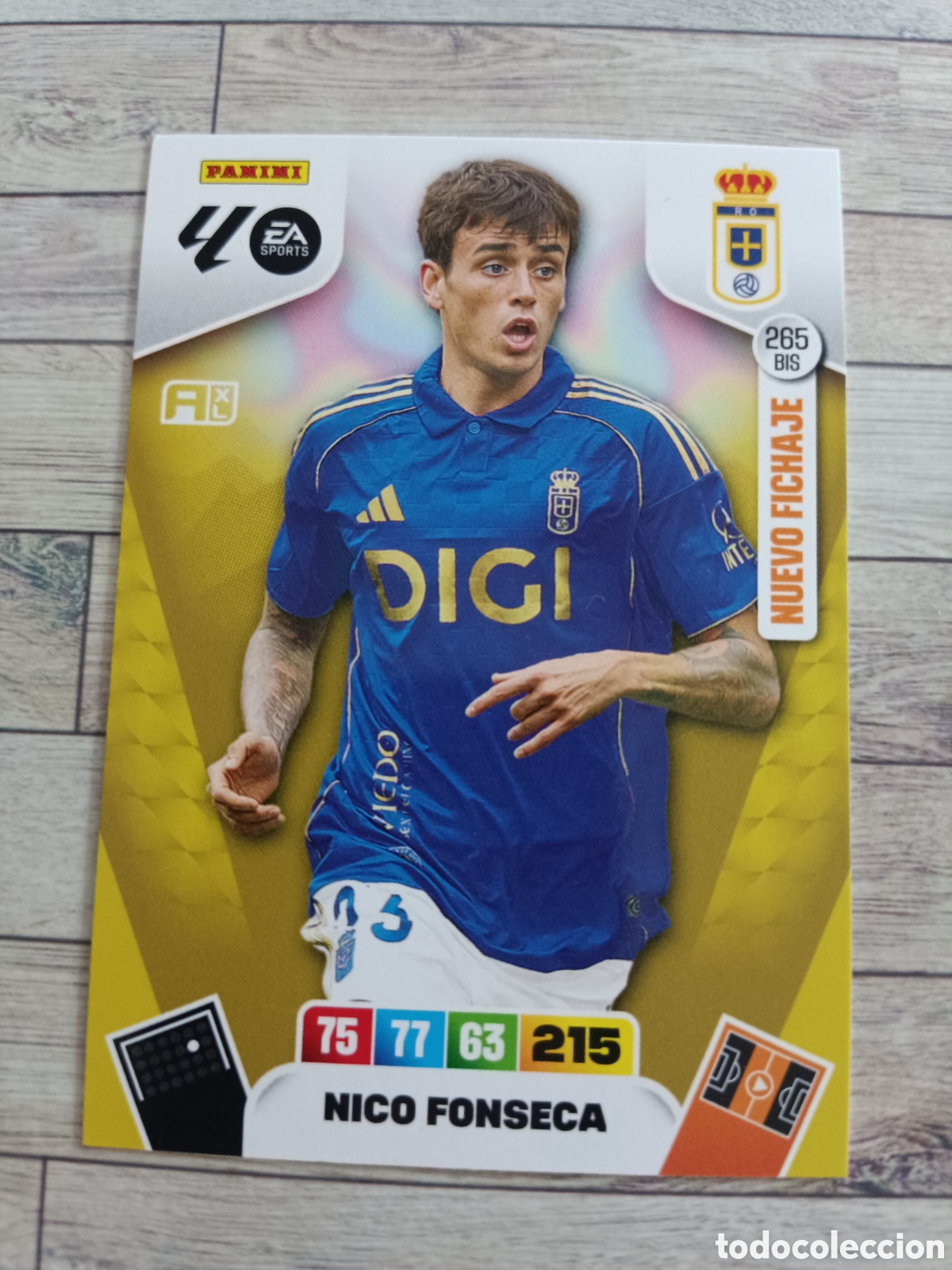 Cromos de F&uacute;tbol: 265 BIS NICO FONSECA REAL OVIEDO NUEVO FICHAJE ADRENALYN XL 2025 2026 PANINI 25 26