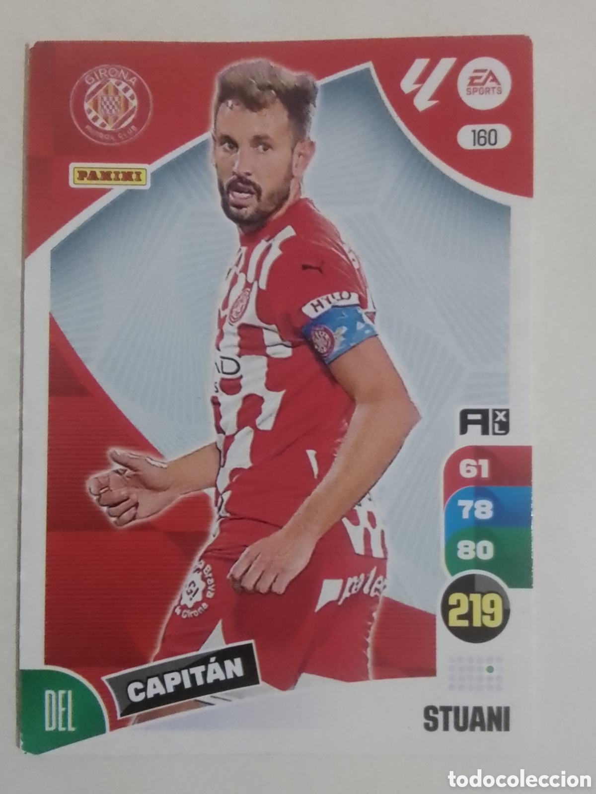 Cromos de F&uacute;tbol: Adrenalyn XL 2024-25 n&deg; 160 Stuani &bull; Girona. CAPIT&Aacute;N.