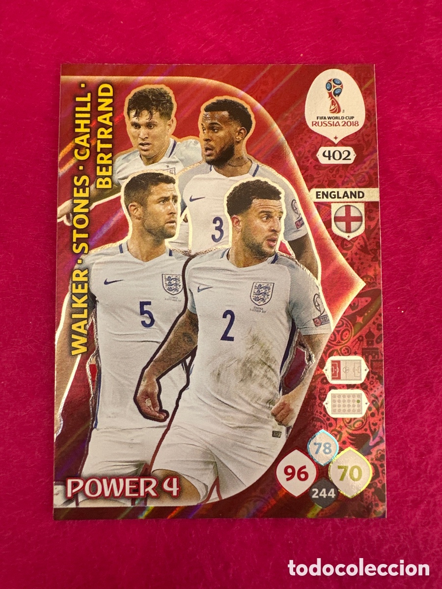 Figurine di Calcio: 402 POWER 4 (INGLATERRA) ADRENALYN MUNDIAL RUSIA 2018 TRADING CARD PANINI
