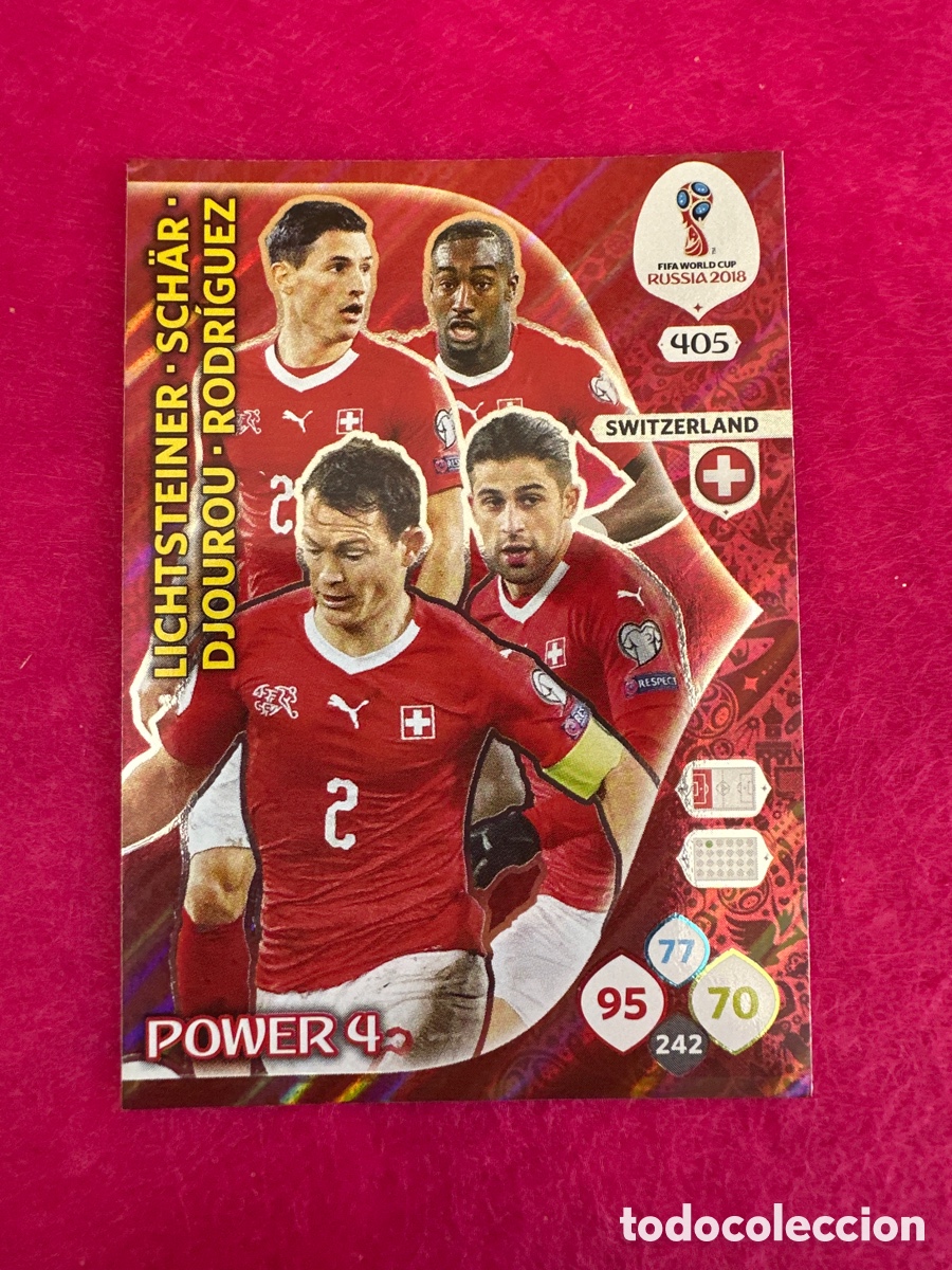 Cromos de F&uacute;tbol: 405 POWER 4 (SUIZA) ADRENALYN MUNDIAL RUSIA 2018 TRADING CARD PANINI