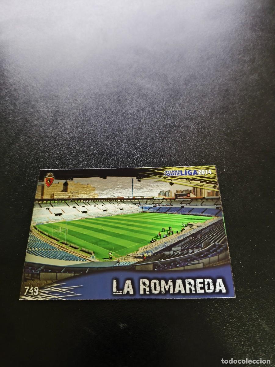 Cromos de F&uacute;tbol: 749 LA ROMAREDA BRILLO LISO ZARAGOZA MUNDICROMO LIGA 2013 2014 13 14 PLATINUM NO PANINI ESTE