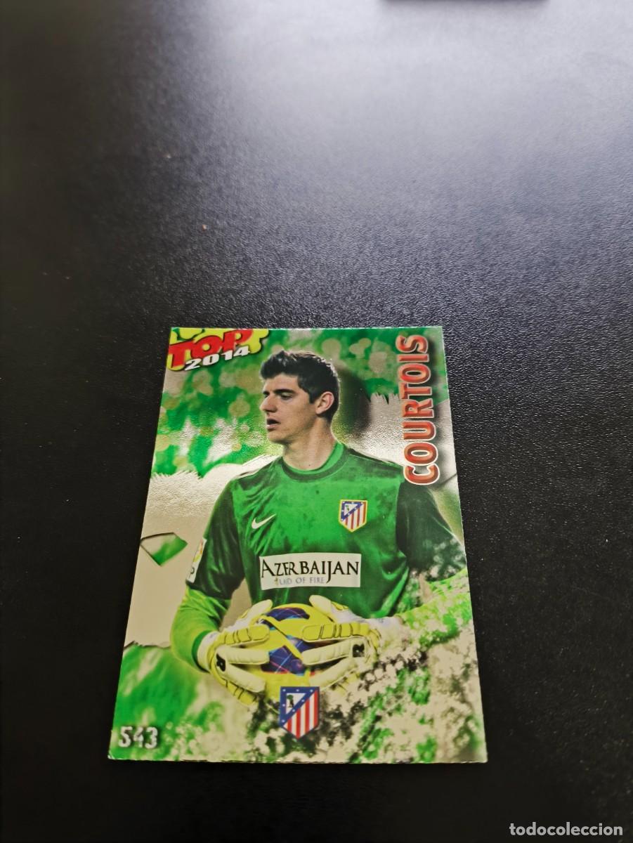 Fu&szlig;ball-Sticker: 543 COURTOIS ATLETICO DE MADRID BRILLO VERDE TOP MUNDICROMO LIGA 2013 2014 13 14 NO PANINI ESTE