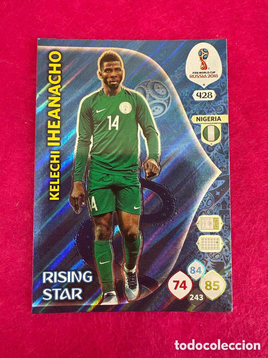 Fu&szlig;ball-Sticker: 428 IHEANACHO(NIGERIA) RISING STAR ADRENALYN MUNDIAL RUSIA 2018 TRADING CARD PANINI