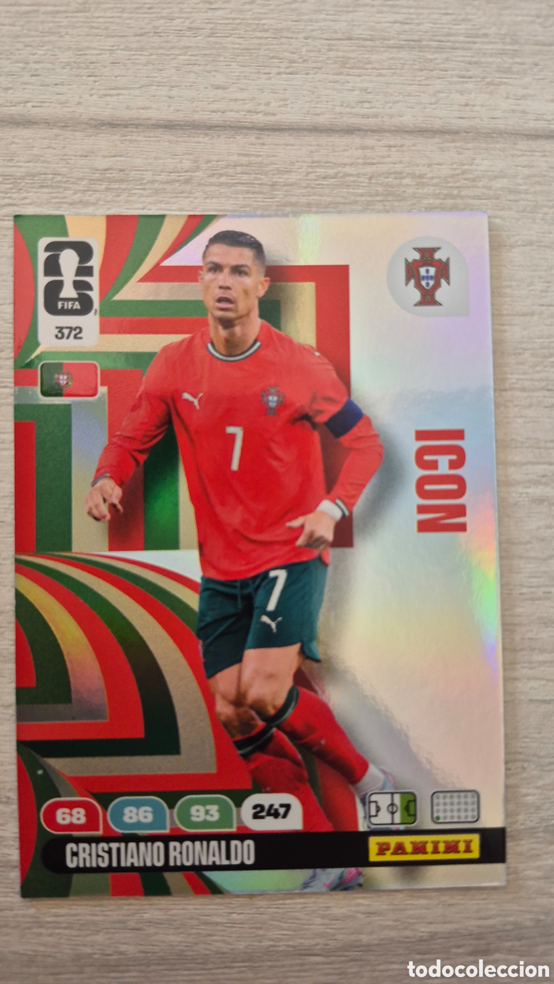 Cromos de F&uacute;tbol: N&deg;372 Icon Portugal Cristiano Ronaldo Adrenalyn FIFA World Cup 2026