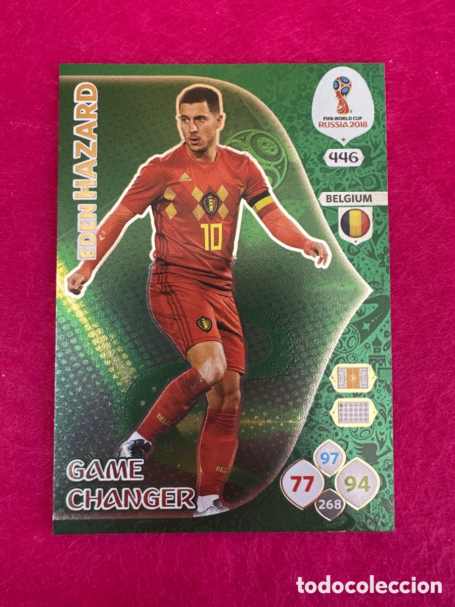 Cartes &agrave; collectionner de Football: 446 HAZARD(BELGICA) GAME CHANGER ADRENALYN MUNDIAL RUSIA 2018 TRADING CARD PANINI