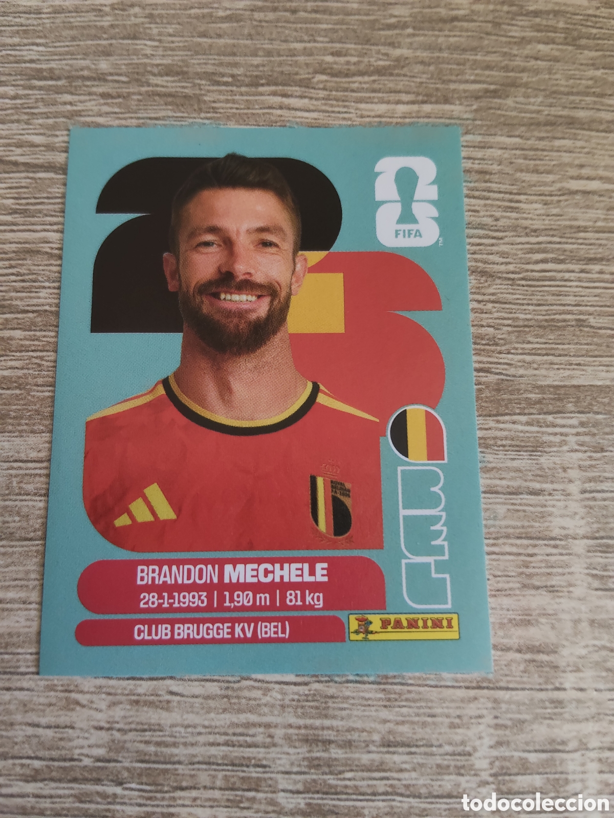 Football Stickers: Panini mundial 2026 BEL 6 Brandon Mechele B&eacute;lgica
