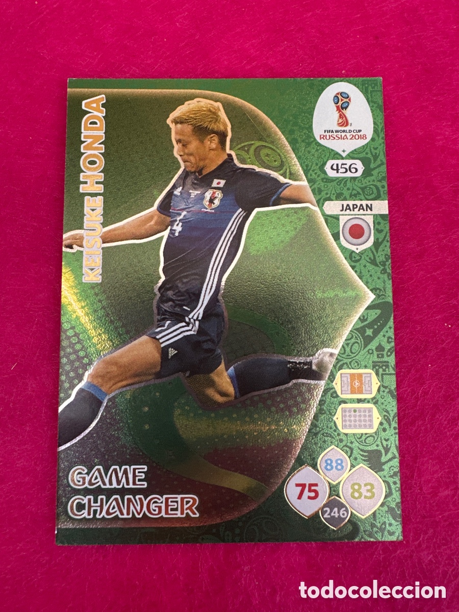 Football Stickers: 456 HONDA (JAPON) GAME CHANGER ADRENALYN MUNDIAL RUSIA 2018 TRADING CARD PANINI