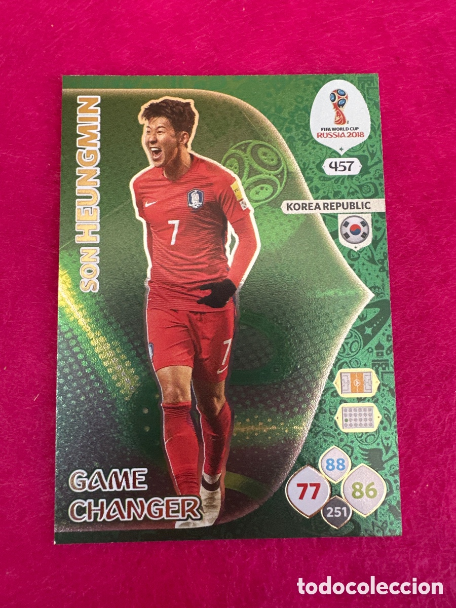 Football Stickers: 457 HEUNGMIN(KOREA) GAME CHANGER ADRENALYN MUNDIAL RUSIA 2018 TRADING CARD PANINI