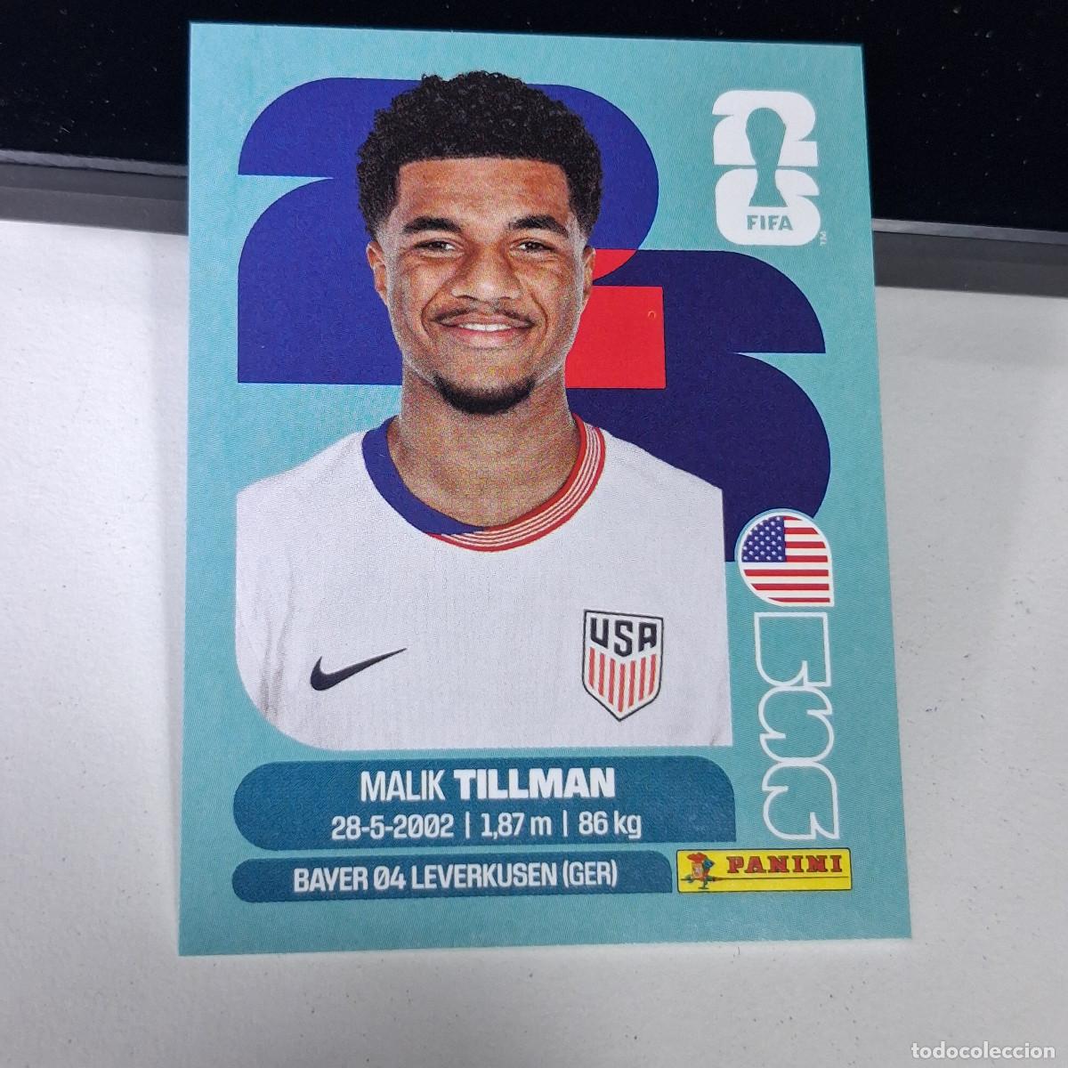 Cromos de F&uacute;tbol: B1 USA15 MALIK TILLMAN 15 ESTADOS UNIDOS USA MUNDIAL FIFA WORLD CUP 2026 STICKER PANINI
